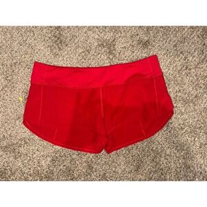 Lululemon Women's Speed Up High-Rise Lined shorts 2.5in, Red Glow Size 12